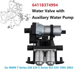 New Water Pump Valve with Auxiliary Water Pump 64118374994 for BMW 7 Series E38 E39 5 Series E53 E34 1995-2003 8374994