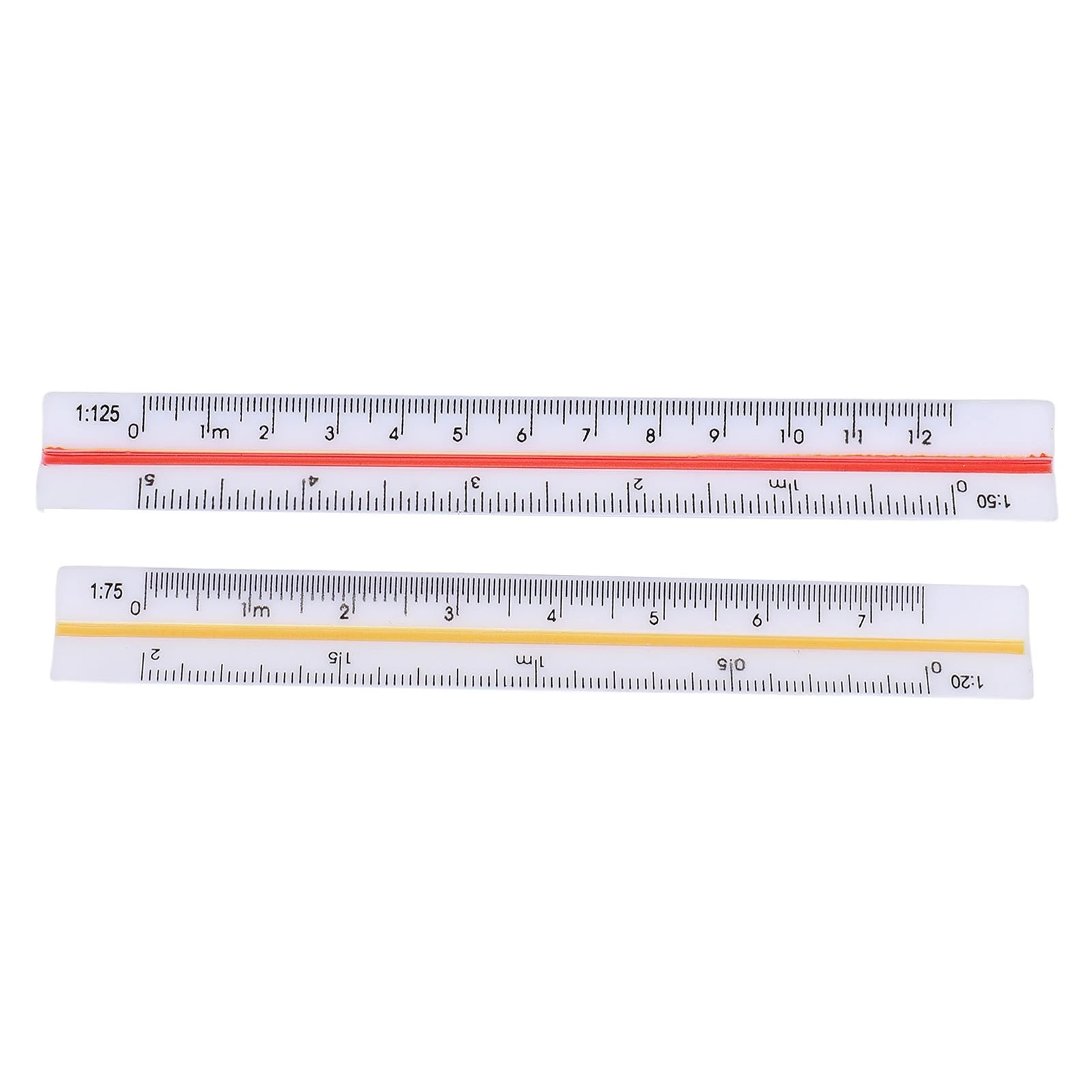 2Pcs Architectural Ruler Set Plastic Small Scale Pocket Mini for Engineer Architects Engineering Scaling 12.5cm