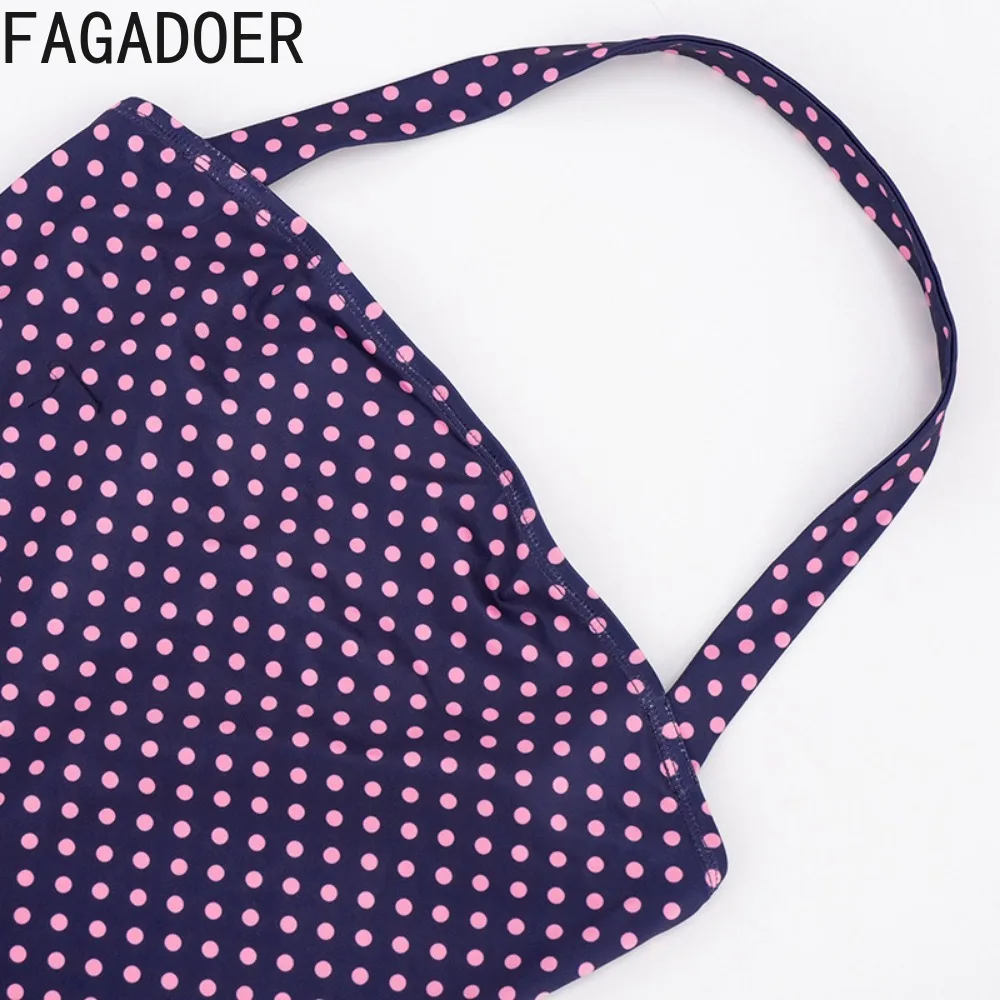 FAGADOER Sexy Polka Dot Halter Romper Fashion Print Backless Bodycon Jumpsuits Women Summer Streetwear Party Club Playsuits New - Image 6