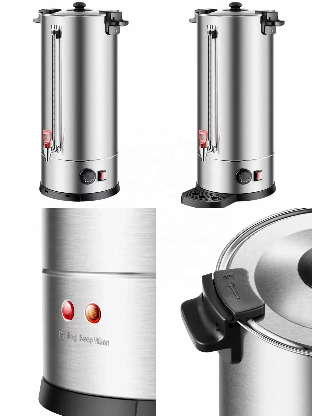 เครื่องต้มน้ำไฟฟ้าทำจากสเตนเลส teko listrik เชิงพาณิชย์เครื่องใช้ไฟฟ้าในครัว