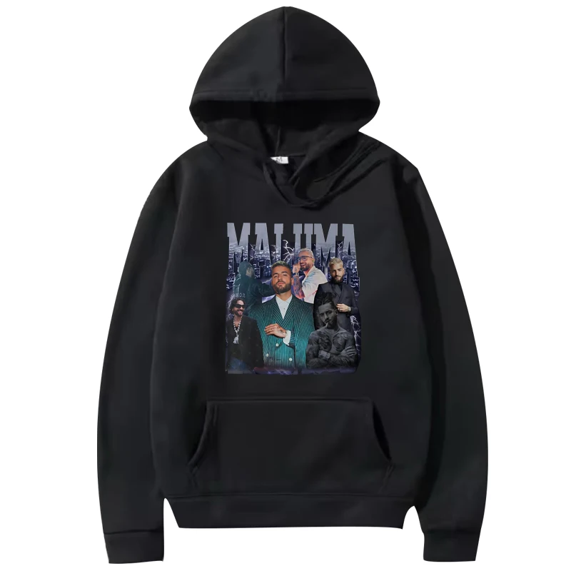 

Vintage Maluma fashion classic hoodie new men women cool Long sleeve y2k Sweatshirt with print Graphics oversized hoodie unisex