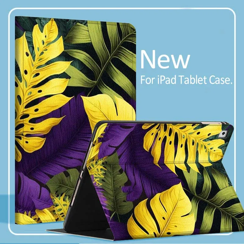 

Art Leaf Design Pattern Cover For iPad Pro Air Mini 1 2 3 4 5 6 7 7th 8th 9th 10th 11th 10.2 9.7 10.5 10.9 11 Tablet Case