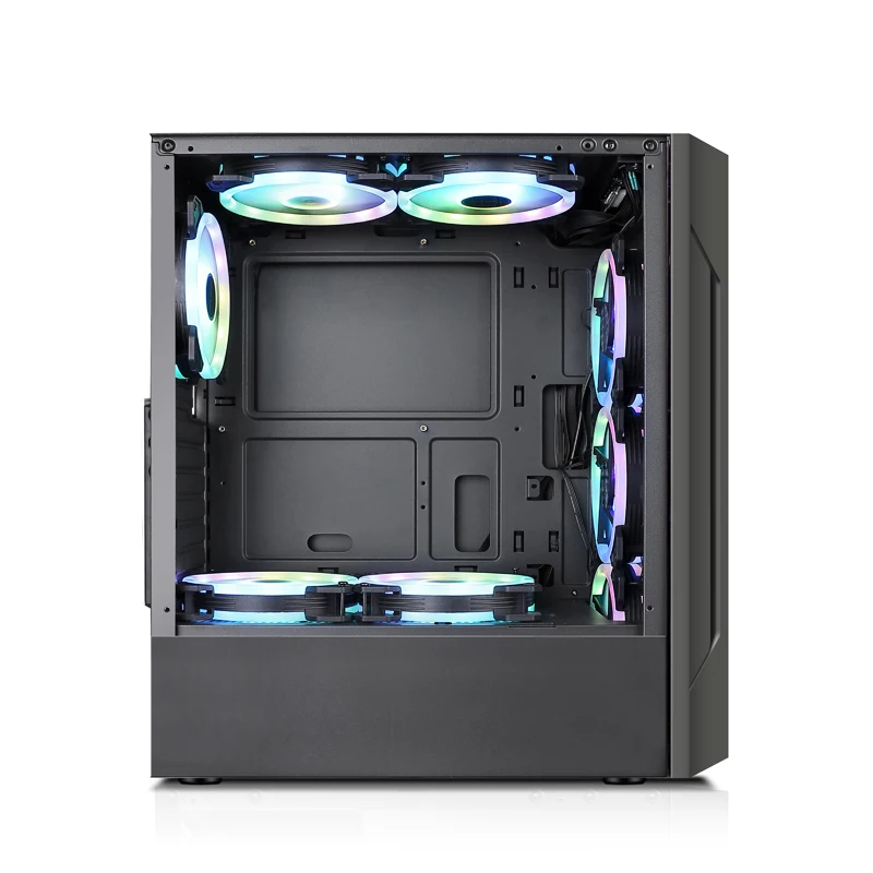 Imagem -05 - Power Train Es280 Atx Case Computador Jogo Competitivo Chassis Rgb Barra de Luz Colorida Suporte 240 Refrigerado a Água 8-fan Posição Case