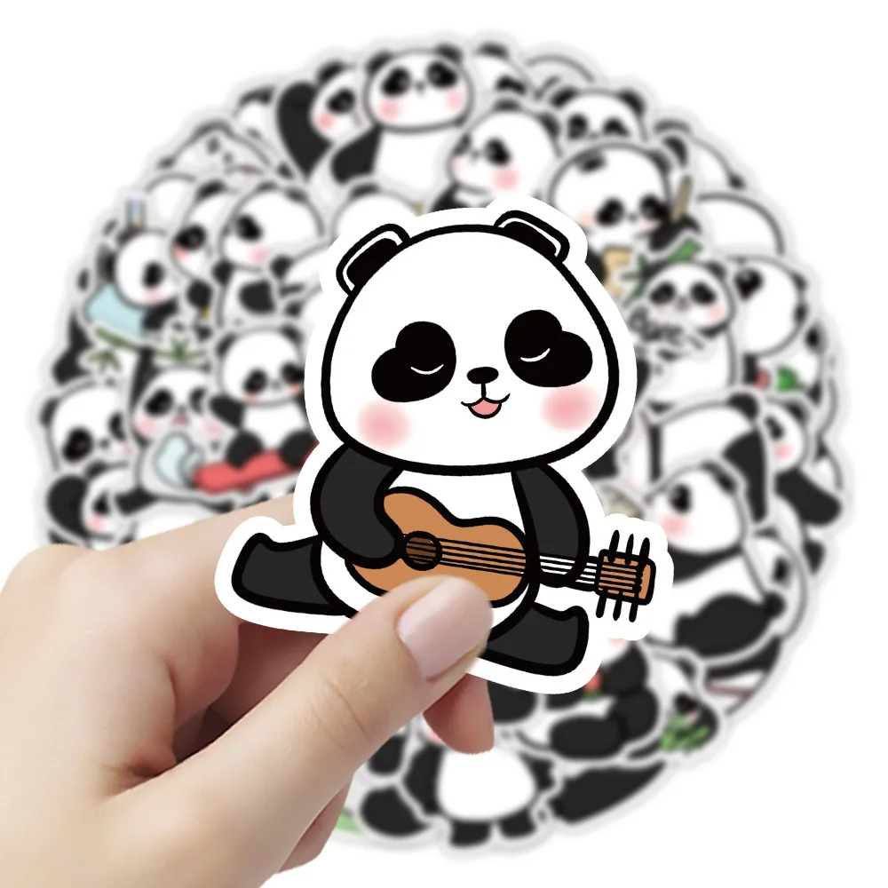 10/30/50PCS Kawaii Panda Stickers Funny Animal Cartoon Decals Waterproof Phone Notebook Helmet Stationery Kids Sticker DIY Toys