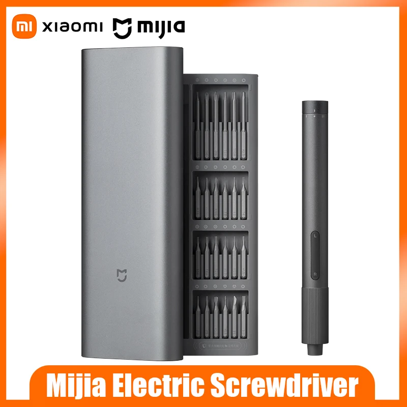 

Xiaomi Mijia Electric Precision Screwdriver2-Speed Torque Adjustment 400 S2 Steel Bits Type-C Magnetic Aluminum Case Repair Tool