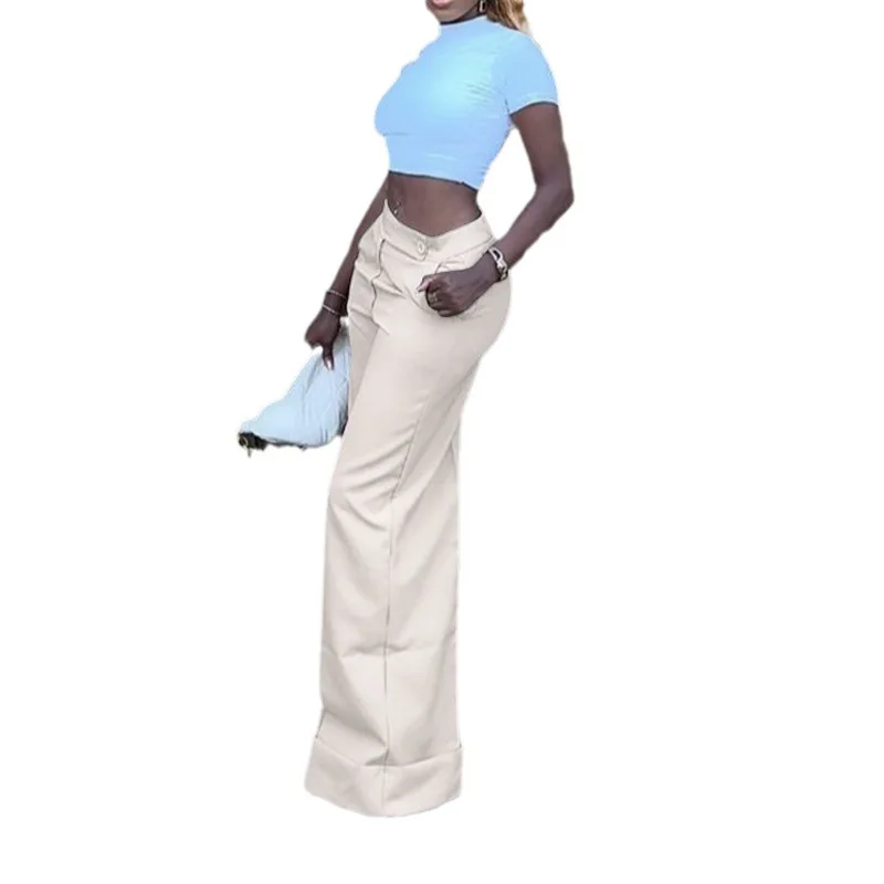 European and American Autumn New Casual Pants Women's Wide-leg Fashion Temperament Trousers Women