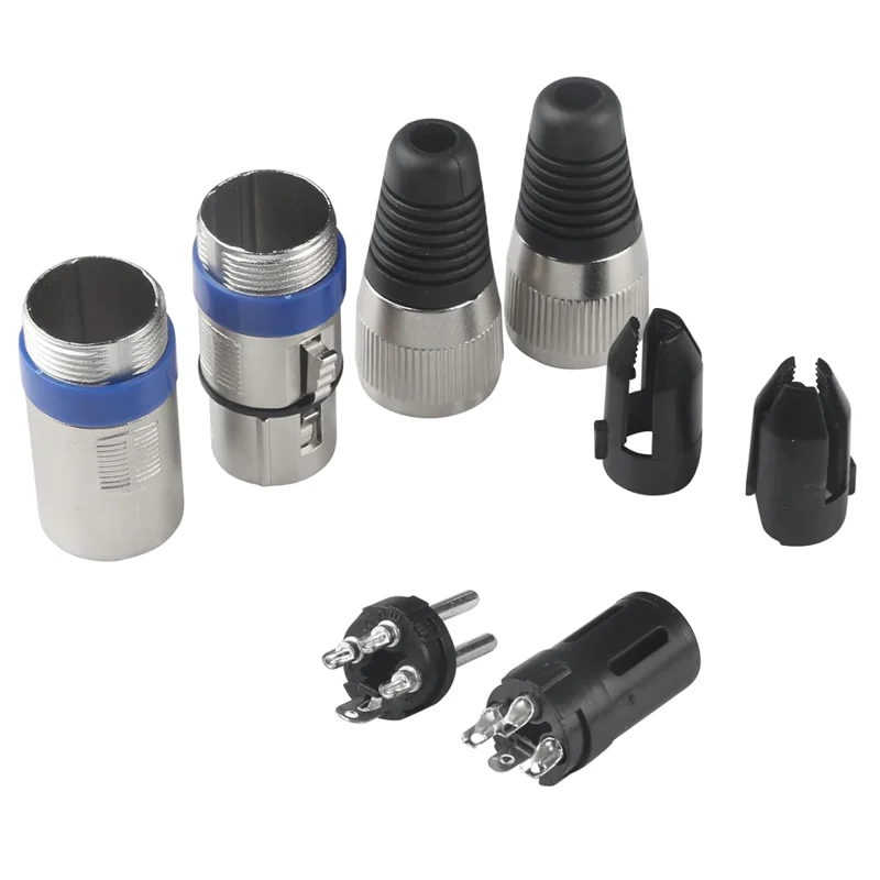 Microphone Audio Plug XLR Plug Connector Zinc Alloy Shell Color Circle Large Three-core Balanced XLR Male And Female Set