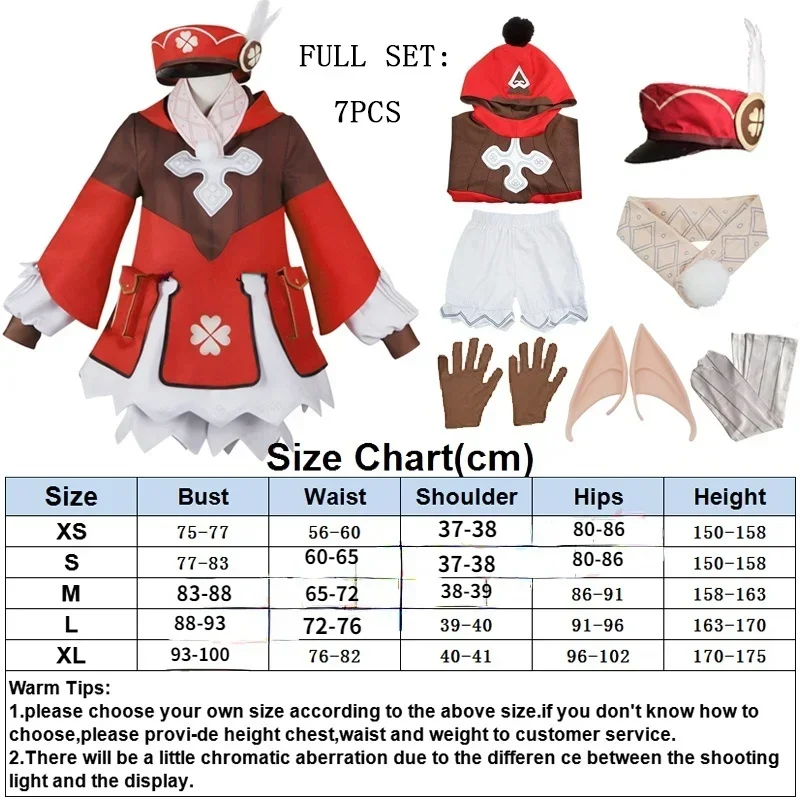 Genshin Impact Cosplay Klee Dress Backpack Cosplay Costume Uniform Game Suit Halloween Party Outfit Wig Shoes for Women children