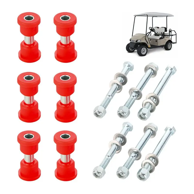 NALFI-Rear Screw Nut For EZGO TXT/Medalist Gas 1994-Up Golf Cart Spring Bushing Kit- Part Numbers 70289-G02 70289G01 70291G02