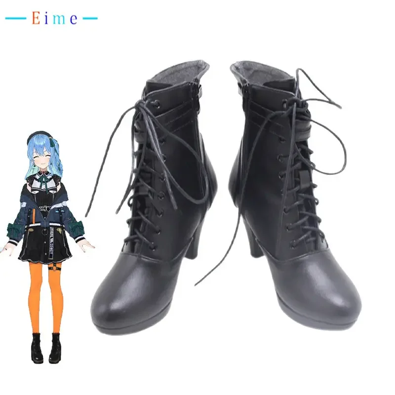 

Hoshimati Suisei Cosplay Shoes Vtuber Cosplay Prop PU Leather Shoes Halloween Carnival Boots Custom Made