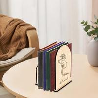 Wood Book Holder Portable Desk Bookcase Stylish Book Stand Desktop Organizer Desktop Bookshelf For Home Bedroom Study Room