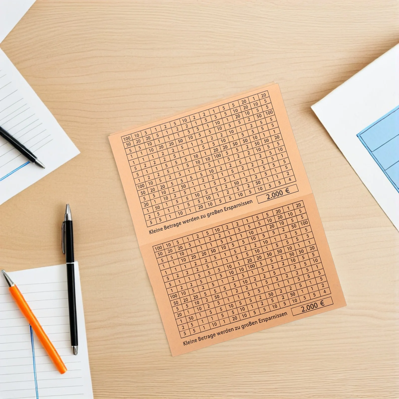 

30pcs Money Saving Challenge Sheets Euro Stickers For Wooden Piggy Bank Replaceable Number Labels Cash Savings Track Charts