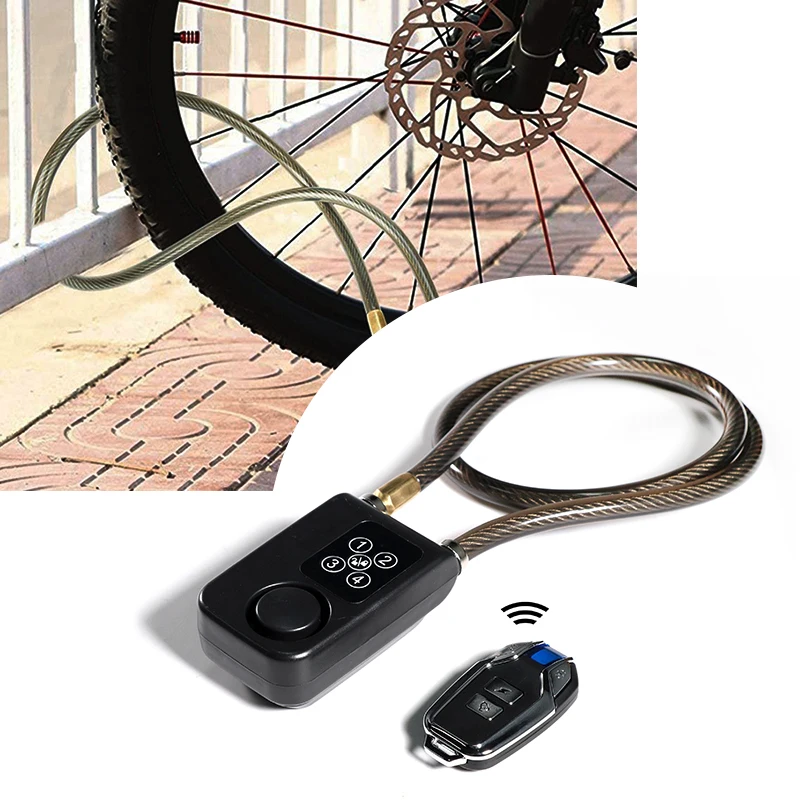 Smart Alarm Lock Anti-Theft Chain Lock for Bike Gate APP Control Blue Electric Door Llock High Quality Four-digit Passwords