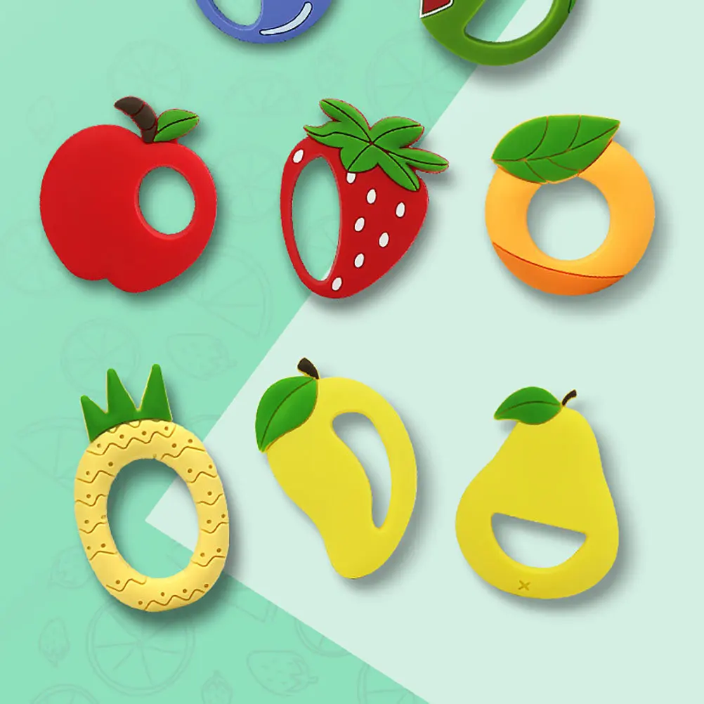 

2 шт. Детские прорезыватели-грызунки в форме моляра, безопасные, из мягкого силикона, для комфортного жевания, развивающая игрушка-прорезыватель