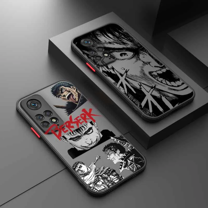 

Anime Berserk For Xiaomi Redmi Note 14 13 12S 12 Turbo 11T 11E 11S 10S 10 Pro Plus Max Frosted Phone Case