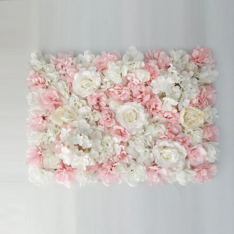 Pink 3D Rose Artificial Flower Wall Panels for Wedding Decoration, Birthday Party Display, Window Backdrop Decoration In Stock