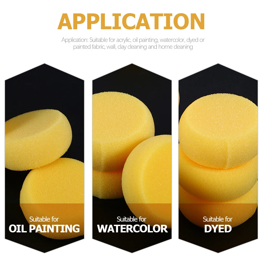 

15pcs Round Drawing Sponges Watercolor Painting Sponges For Kids Diy Craft Tools Portable Lightweight Art Kid’S Painting Tool