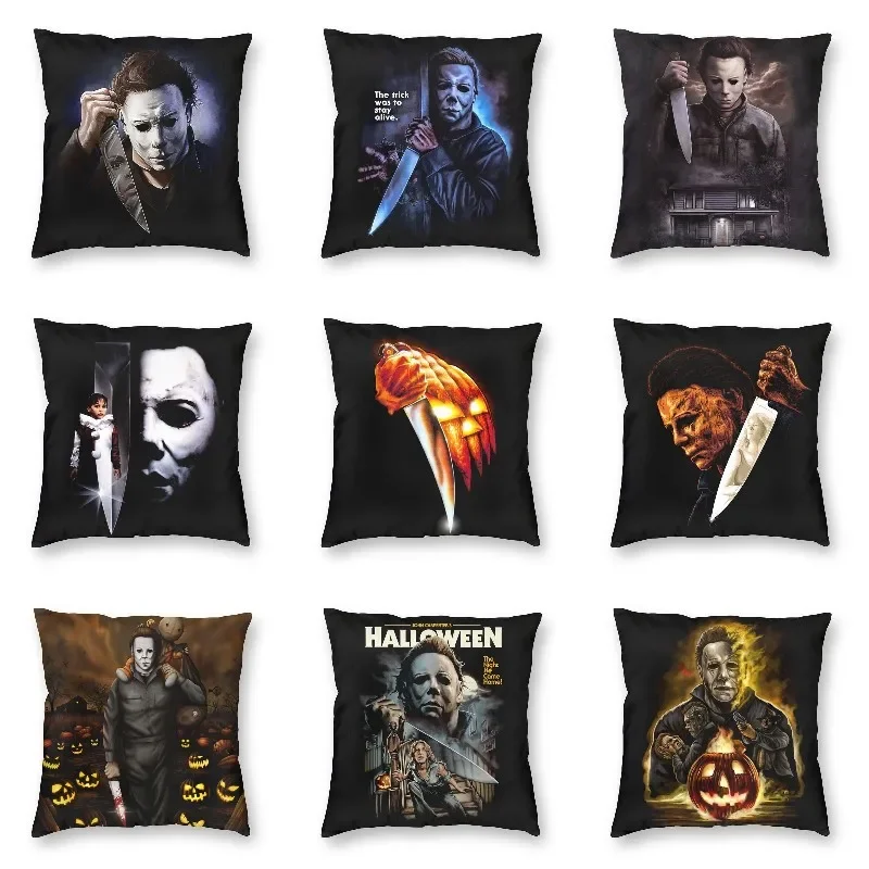 

Home Decor Halloween Horror Movie Square Pillowcase Sofa Cushion Cover Fashion Pillowcase 45X45CM funda de almohada