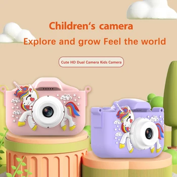 Yeni stil Mini çocuk kamera taşınabilir 1080P HD kamera çocuk Selfie ebeveyn-çocuk etkileşimi kayıt hayat oyuncaklar kamera hediyeler