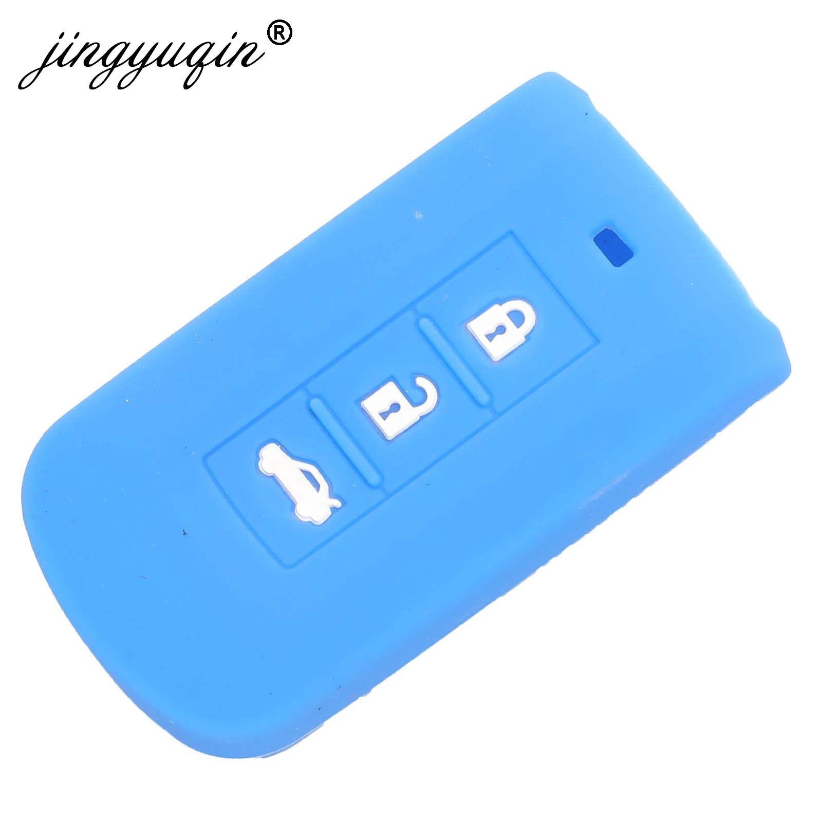 jingyuqin For Mitsubishi Outlander Lancer 10 Pajero Sport EX ASX Colt Grandis L200 Smart 3 Buttons Silicone Car Key Case Cover