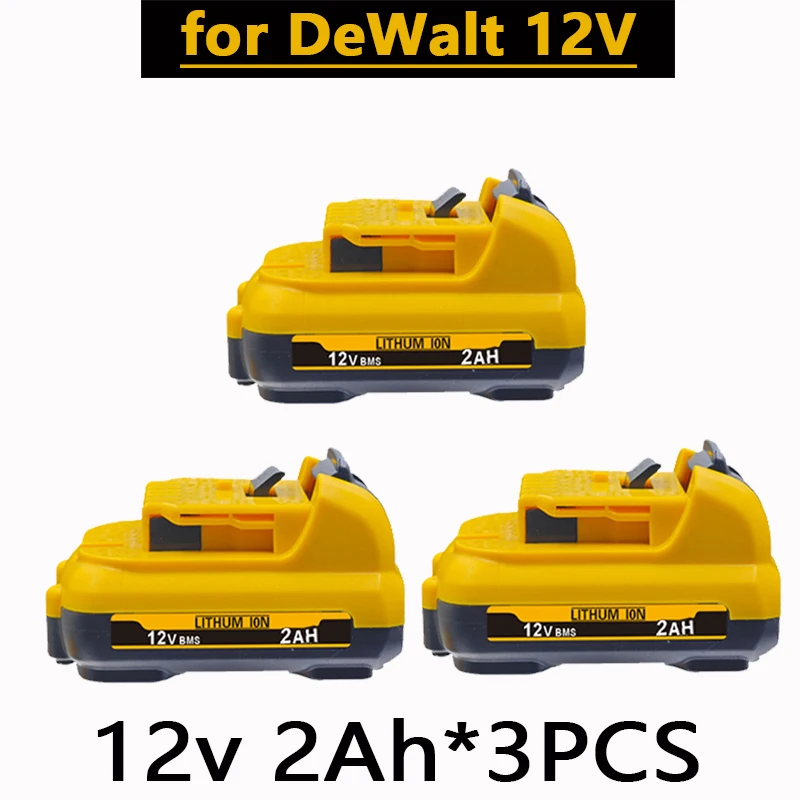 1 Voor DeWalt 12V MAX 2.0Ah 3.0Ah 5.0Ah 6.0Ah Batterij DCB124 DCB125 DCB122 Oplaadbare Gereedschapspakket.