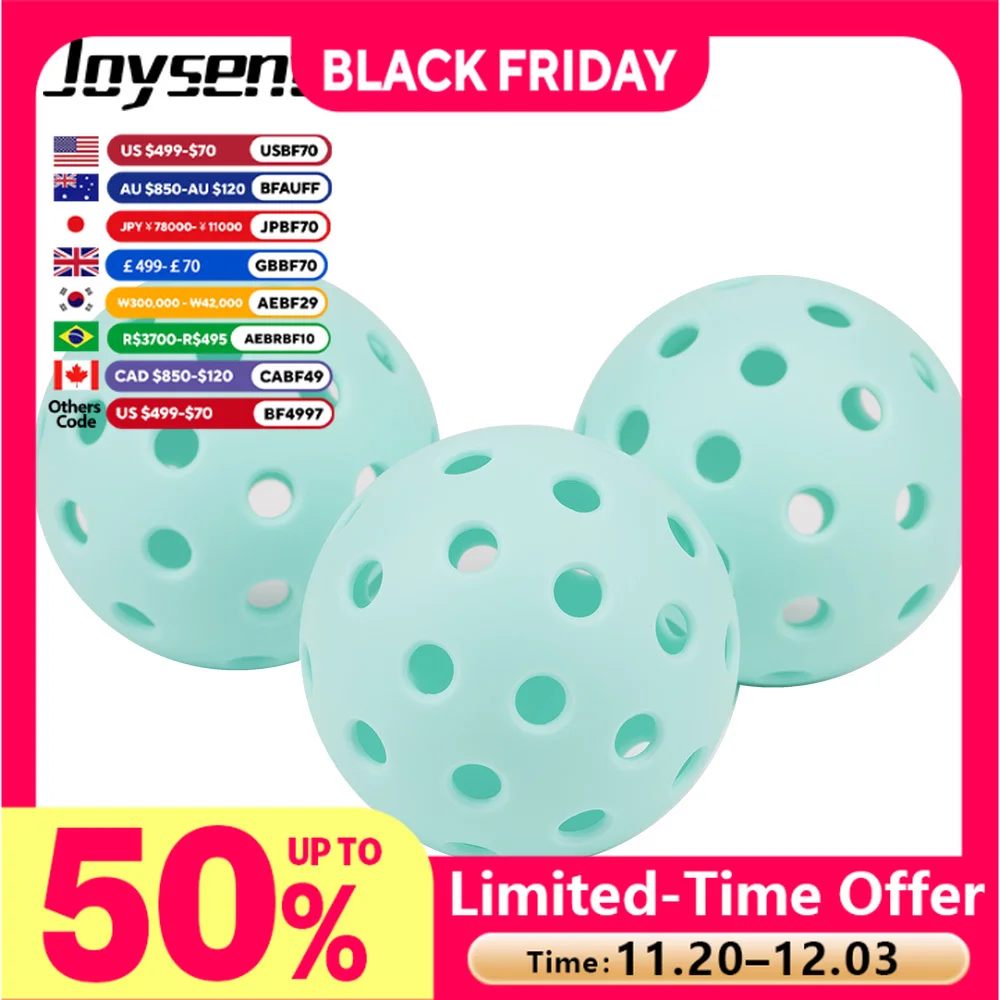 كرات كرة البيسبول المتينة للاستخدام الخارجي من Joysent 40 فتحة 74 مم كرة مجداف للتدريب من البلاستيك TPE للمنافسة باللون الأزرق الفاتح