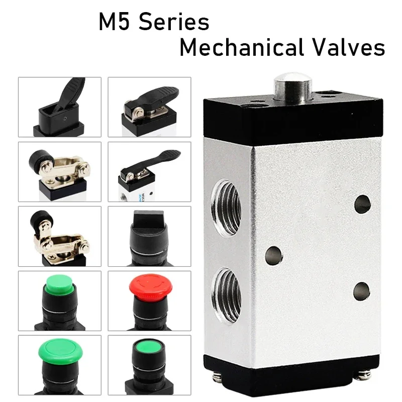 

M5B110-06 Механический клапан M5CM5D M5R M5L M5Y M5PP Пневматический ручной переключатель M5PF210-08