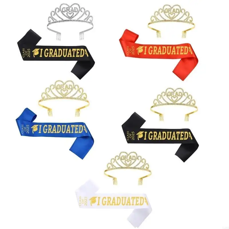 2025Stylish afstuderen Sash Multicolor afstuderen Decoratie Gefeliciteerd SASH