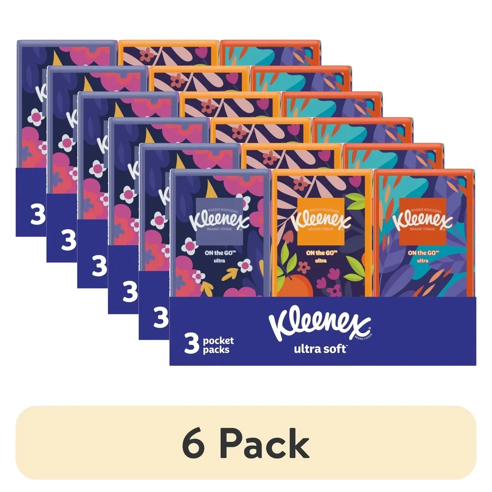 

6 упаковок дорожных салфеток для лица, 10 салфеток в упаковке, ультравпитывающие, 3-слойные, мягкие, прочные, идеальные, почетные носы и водянистые глаза