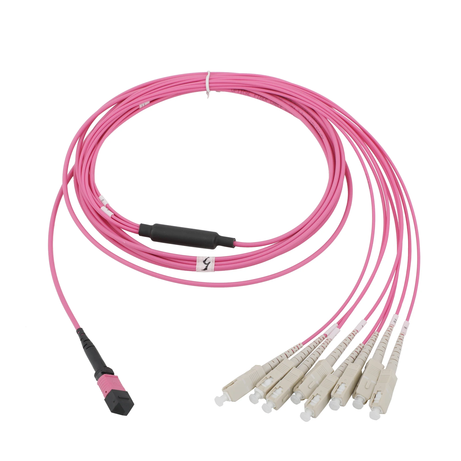 1 قطعة 10 جرام المتعدد 8-Core MPO/PC إلى 8SC OM4 الألياف البصرية تمديد كابل 1 متر/3 متر/5 متر/10 متر/15 متر/20 متر الألياف البصرية التصحيح الحبل