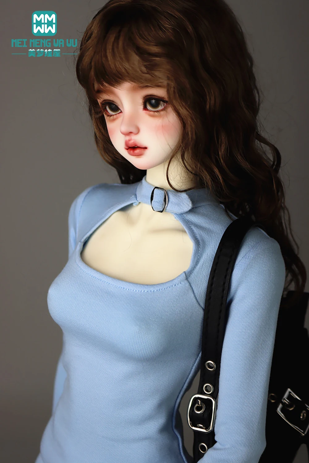 Se encaixa 58-60cm 1/3 bjd dd sd mini moda fivela de metal camiseta brinquedo presente da menina