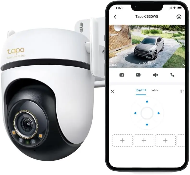 

5MP Outdoor Security Camera with 360° View, AI Detection, Color Night Vision, Weatherproof & Smart Home Compatible
