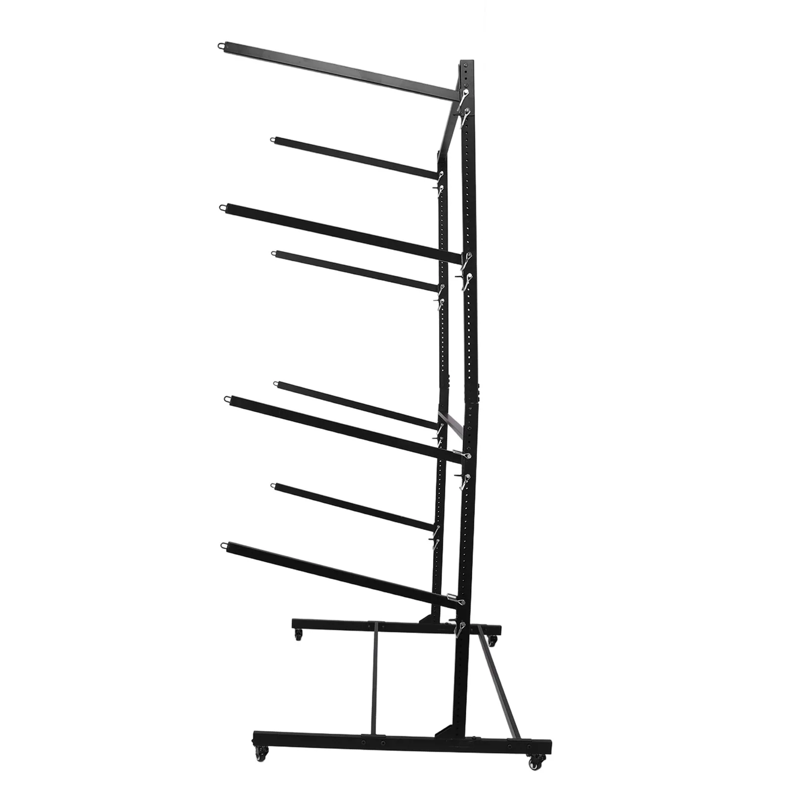 4-Tier Kayaks Storage Rack Adjustable Arms and Paddle Holders Metal Kayak Racks 400lbs Reinforced for Garage Dock Or Seaside Use