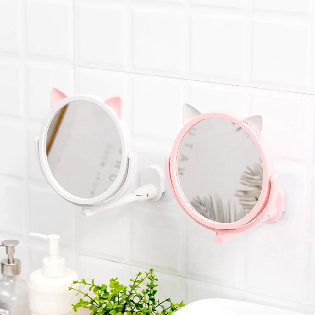 

NOLITOY Wall Mounted Folding Makeup Mirror Decorative Bathroom Vanity Lens