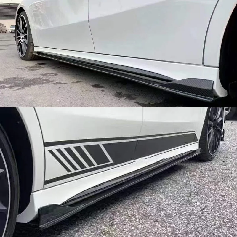 FD Division W177 A180 A200 A250 Carbon Fiber Side Skirt For Mercedes-Benz A-Class 2019-2023