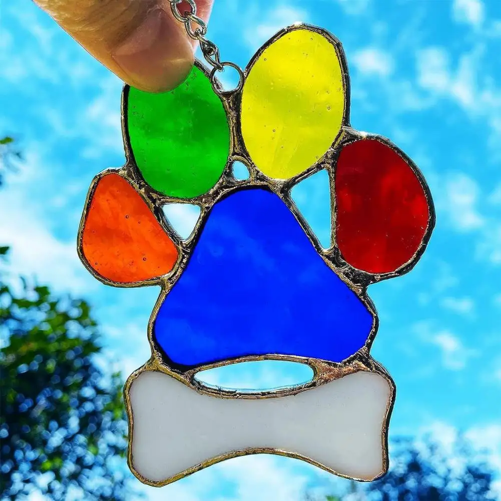 Fade-resistant Pet Decoration Dog Suncatcher Bright Color Fade-resistant Pet Loss Ornament for Dog Lovers Meaningful Pet