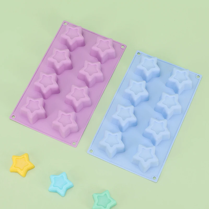 Stars Silicone Mould Diy Craft Soap Mould Mousse Cake Ice Mold Cake Decorating Tools Baking Accessories