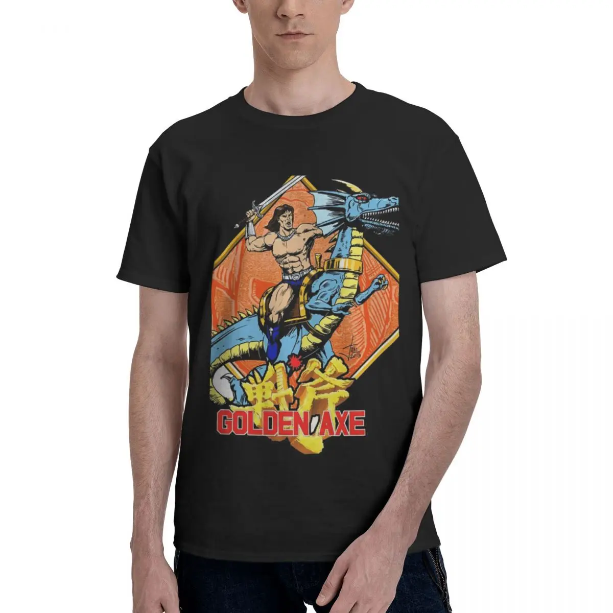 Golden Axe 70s 80s Arcade Game T-Shirt Cotton Top Solid T Shirt Tops Tshirts