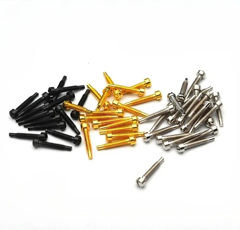 

100Pcs 3x21MM Slotted Screw Polepiece Pole Screws Guitar Pickup Parts Screw Rods 21mm Lenght 3mm Diameter Black/Gold/Chrome