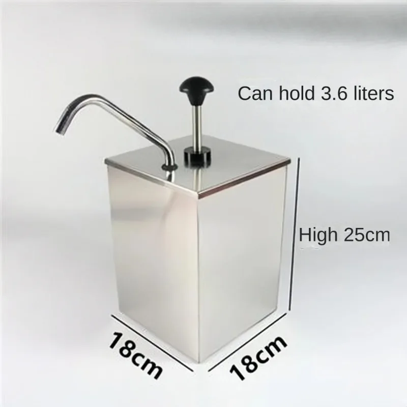 

3.6L Sauce Pump Sauce Dispenser Commercial Kitchen Stainless Steel Dispenser Pump Station for Ketchup, Black Pepper Sauce