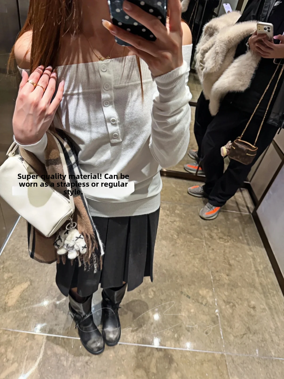 

Ele One-oulder Long-Sve Knitted Sweater Women's Slim Fit Faionable Pure Desire Autumn Winter Base irt Top