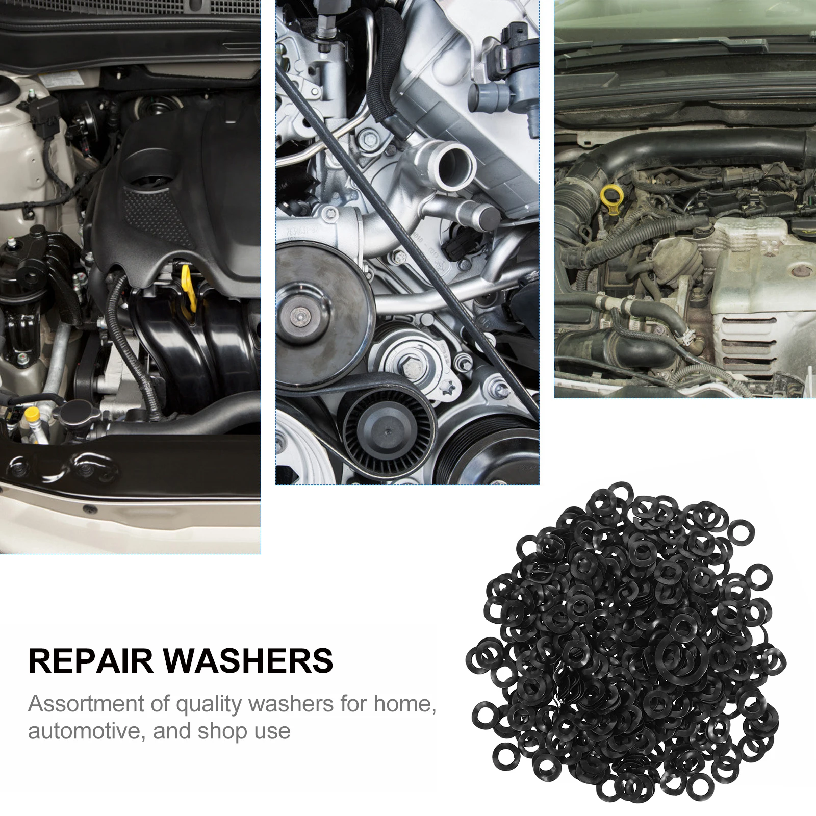 

500pcs Wave Washers Compression Type Spring Steel Washer Repair Kit For Bolt Screw Automotive Home Use Resilient Metal