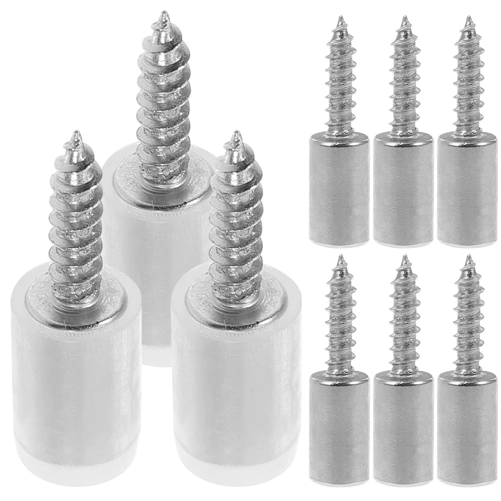 

12 Pcs Layer Board Support Pegs Nickel Plated Iron Self Tapping Screws Cabinet Shelf Clips Strong Bearing Capacity Easy Install
