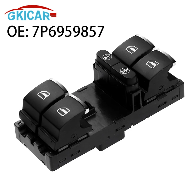 7P 6959857   7P 6959857 B Interruptor de ventana principal eléctrico de 10 pines 7LE 959857 E Para VW Volkswagen Sharan Touran Touareg Asiento Alhambra