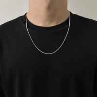 33/5000  1 simple all-match hipster Hip Hop stainless steel snake bone chain collarbone chain necklace for men suitable for dail