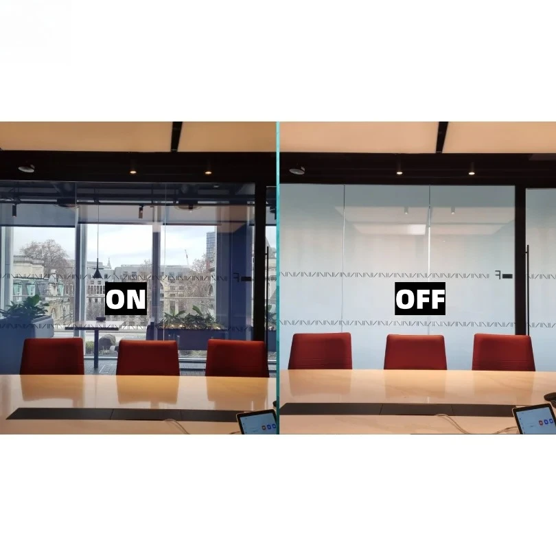 Modern Building Electric Privacy Window Dimmable Glass Tint Smart PDLC Glass Film Switchable Decorative Film for Furniture