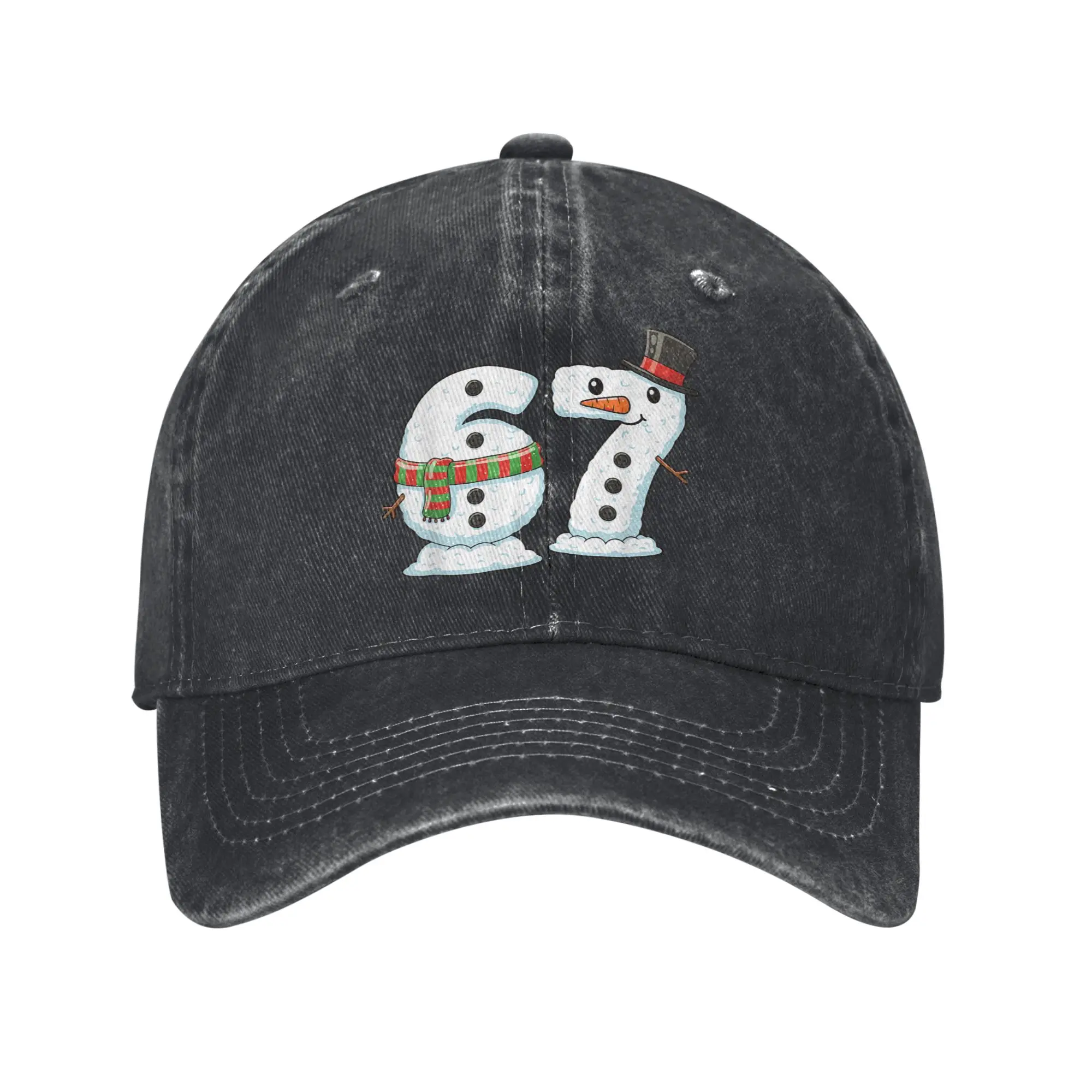 Divertido muñeco de nieve 67 Meme Navidad Gen Alpha Humor gorra de béisbol informal verano camionero sombrero al por mayor caza Camping gorra Snapback