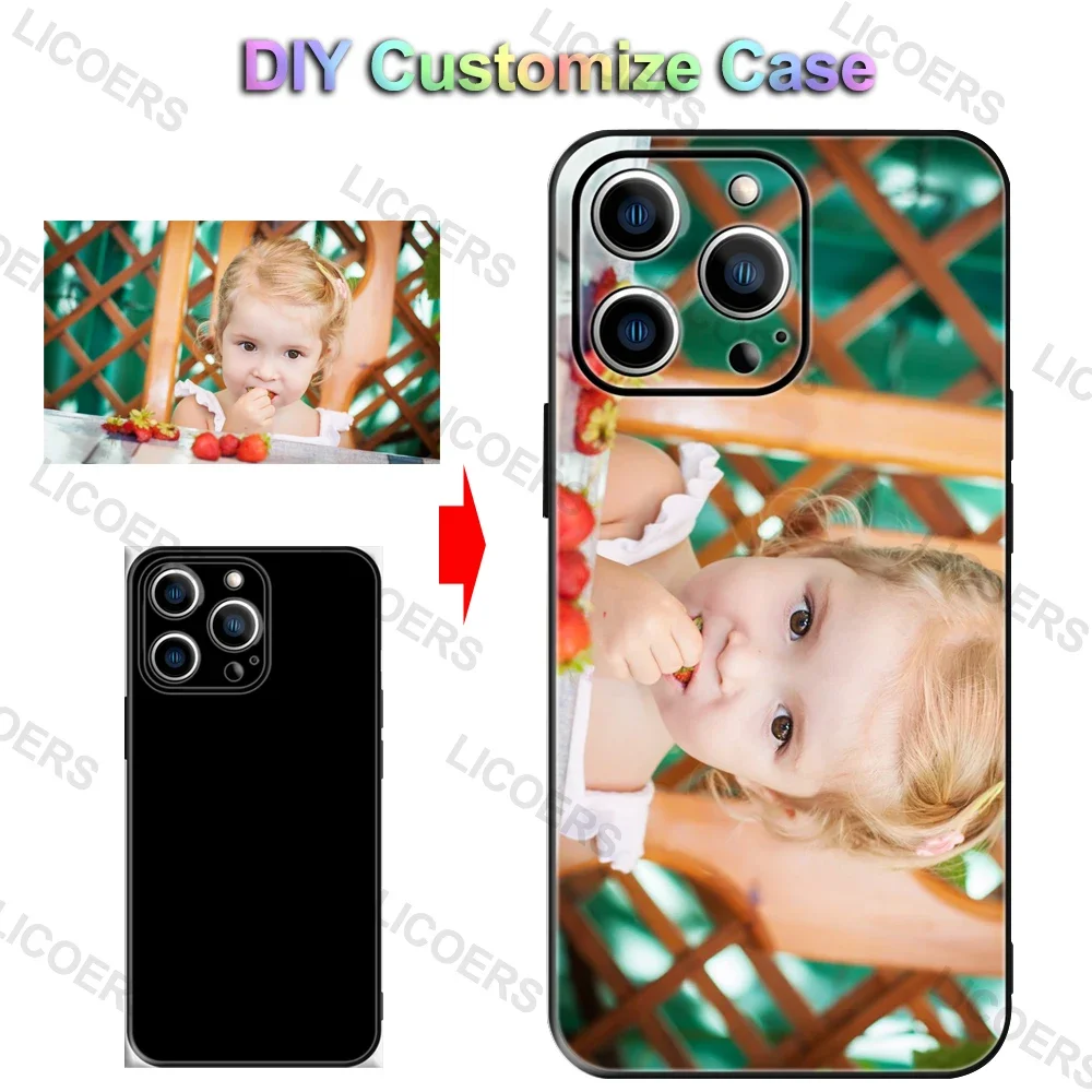 Individuelles Etui für iPhone 17 Air 16 17e 16e 15 14 13 12 11 Pro Max Mini XR Plus Hülle DIY Foto Weiche Matte Silikon Stoßfeste Schutzhülle