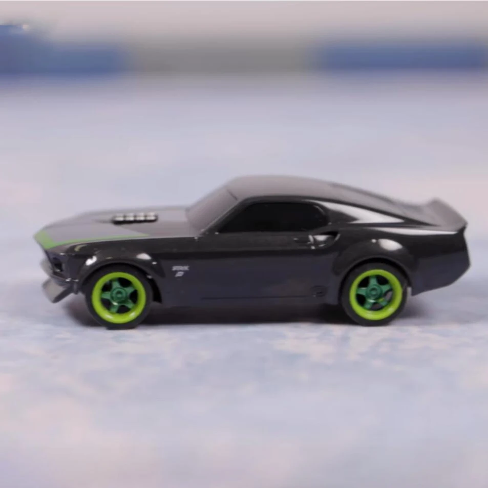 Hpi 1/64 1969 Ford Mustang Nano Drift Car Rc Car Simular Electric Flat Running Mini coche de Control remoto de escritorio