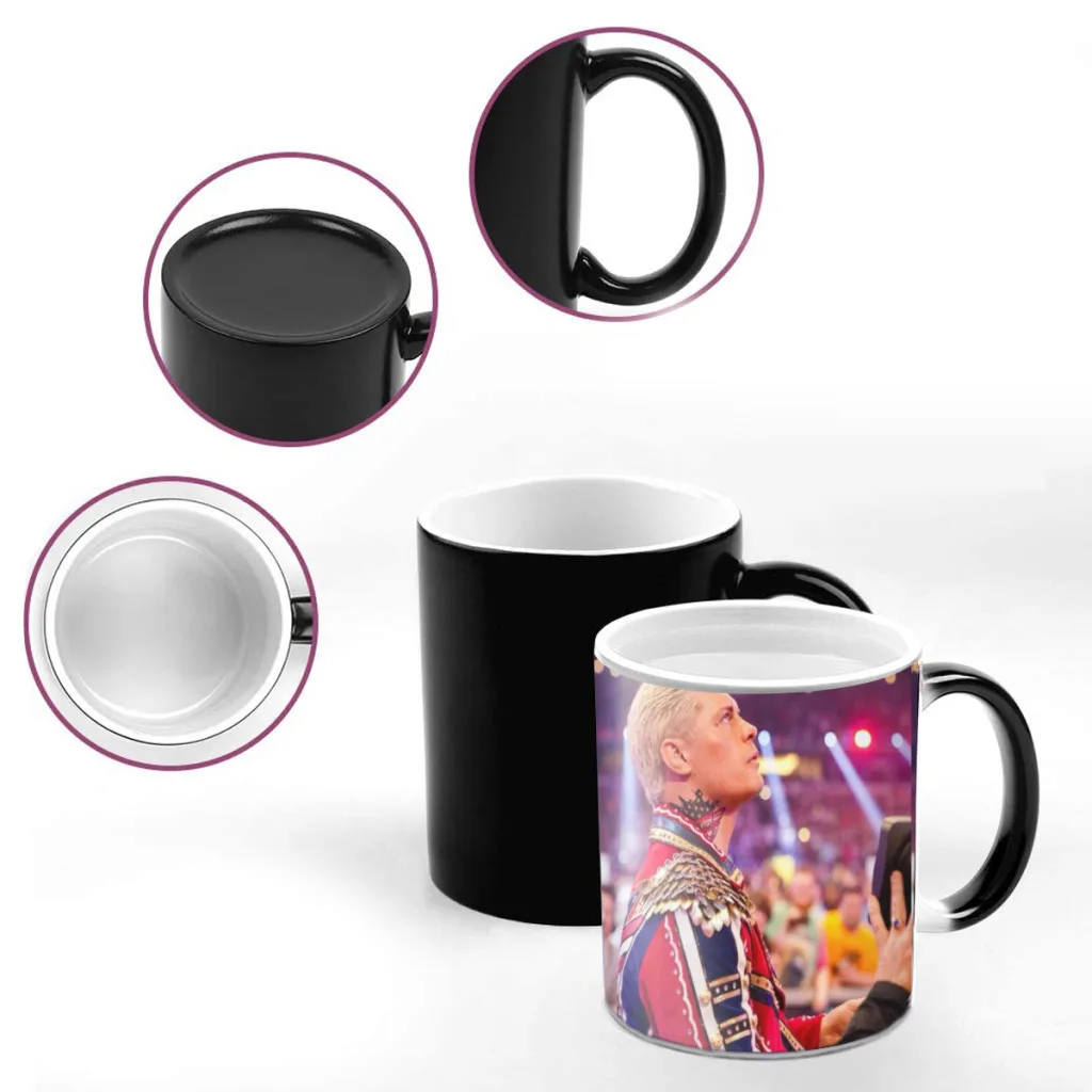 Cody R-Rhodes American One Piece Coffee Mugs And Mug Creative Color Change Tea Cup Ceramic Milk Cups Novelty Gifts